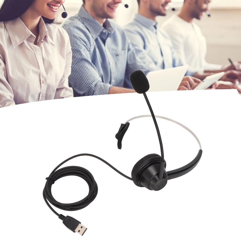 With Microphone Single Ear Business Headset Flexible Noise Reduction USB Headset Online Course