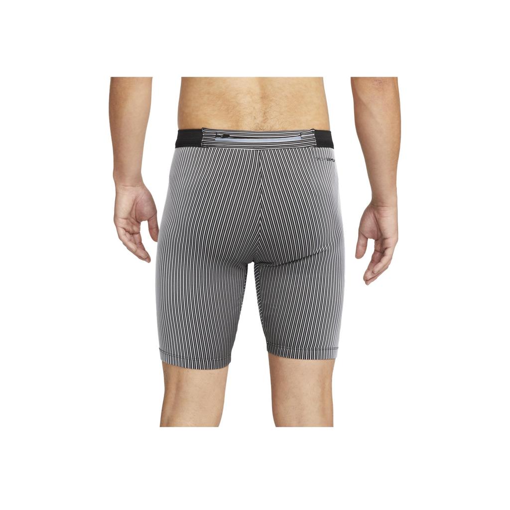 Nike Elastic Waist Striped Slim-Fit Shorts Men Bottoms Gray DM4623-015