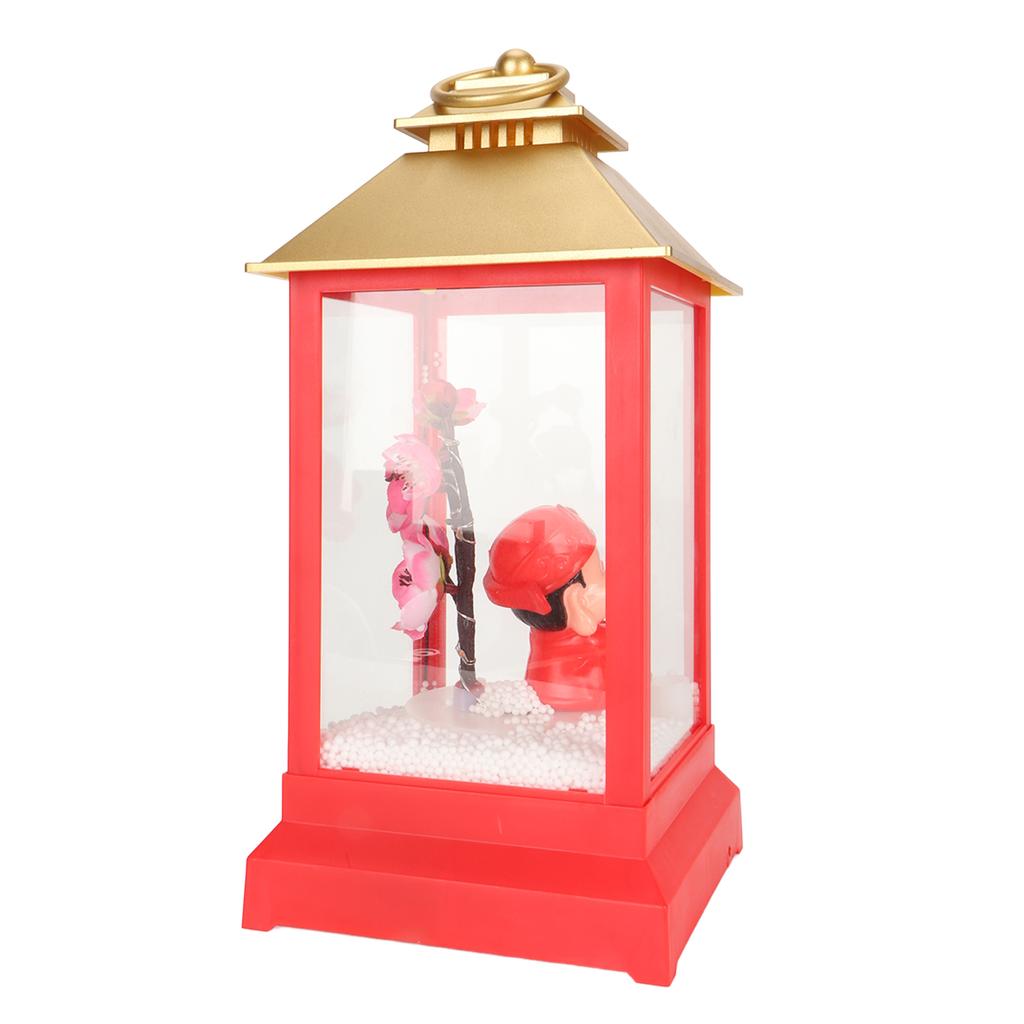 God of Wealth Snow Globe Lantern USB Powered Lighted Musical Snow Globe Lantern Decoration for New