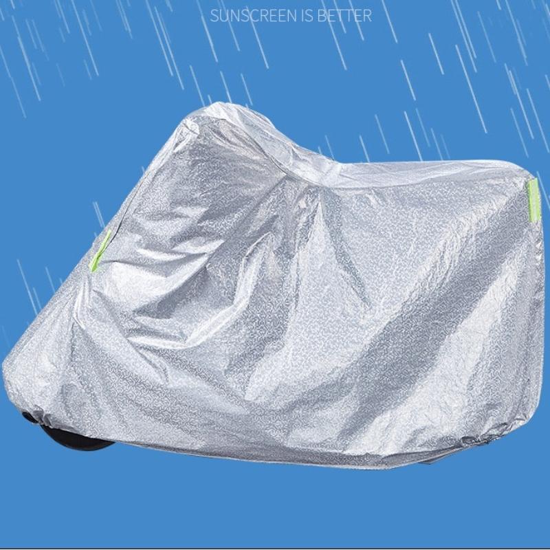 Чехол для мотоцикла, уличный всепогодный материал, 2 ветрозащитные пряжки, 4 светоотражающие полосы, внутренняя лента, защита от солнца, дождя, пыли, снега