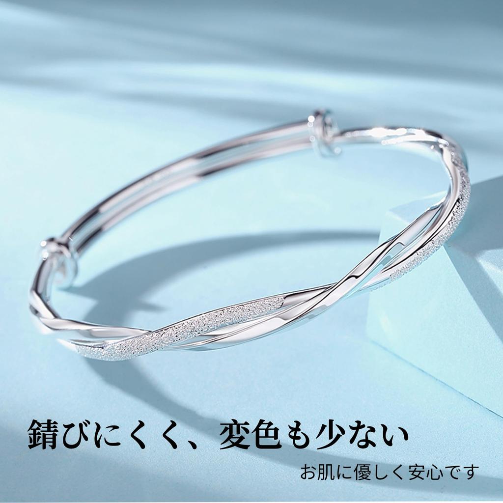 Mevius Intersecting Love Регулируемый сплав 17 г Высший сорт День рождения Популярный безопасный браслет аксессуары Ювелирные изделия [Silver Thunder] Женский Push/Pull