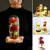 Rose In Glass Cover LED Night Lights Christmas Decoration Lamp For Home Bedroom Birthday Valentine's Day Wedding Gifts