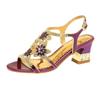 2025 New Comfortable Crystal Sandals Women's High Heels Fashion Summer Diamond Inlaid High-grade Beach Leather Shoes