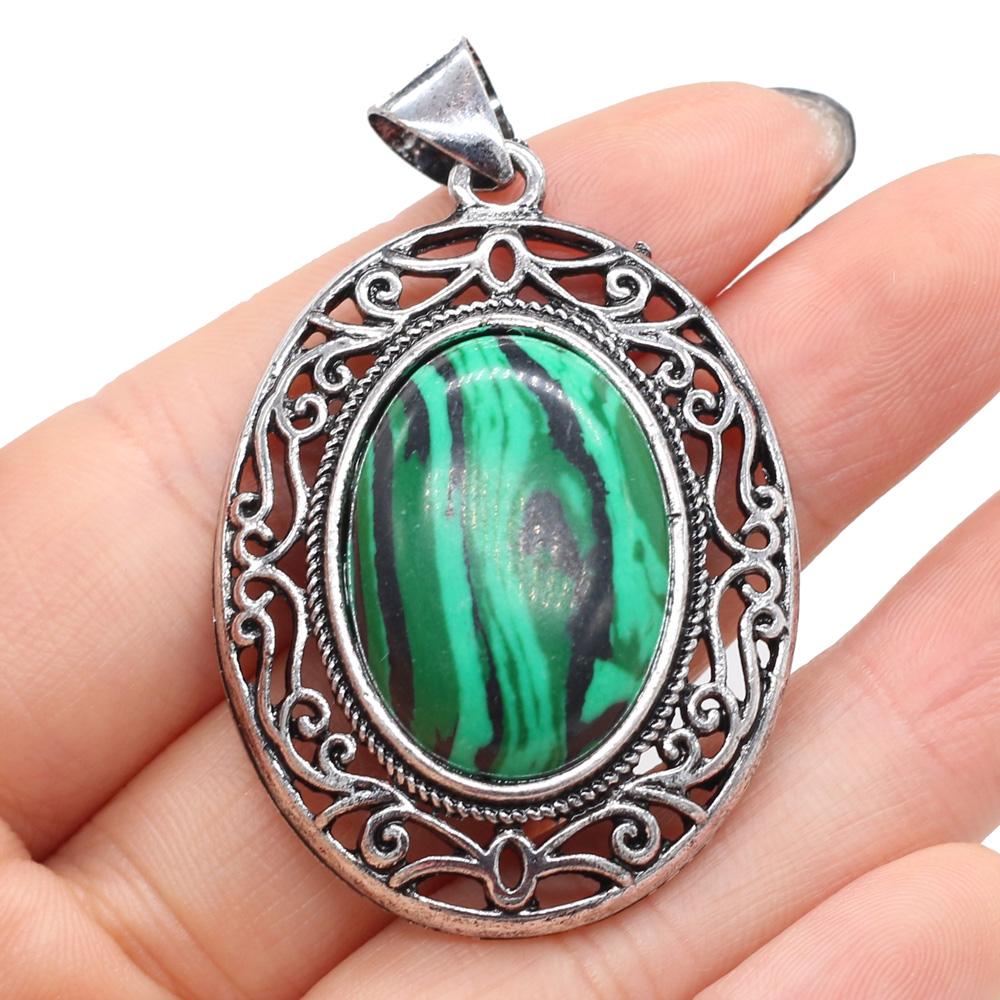 Кулон из натурального камня в форме яйца, полудрагоценный кружевной кулон для изготовления ювелирных изделий, ожерелье, браслет, аксессуар
