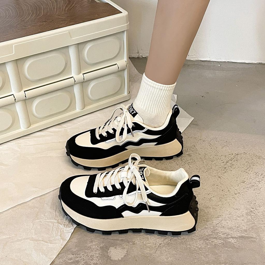 Forrest Gump Shoes Women'S Platform Niche Versatile Color Matching Casual Running Sports Dad Shoes Tide