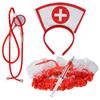 Creative Cosplay Nurse Hairband Pen Stethoscope Thigh Belt Set Cosplay Hair Accessories for Adult Women Party Headba