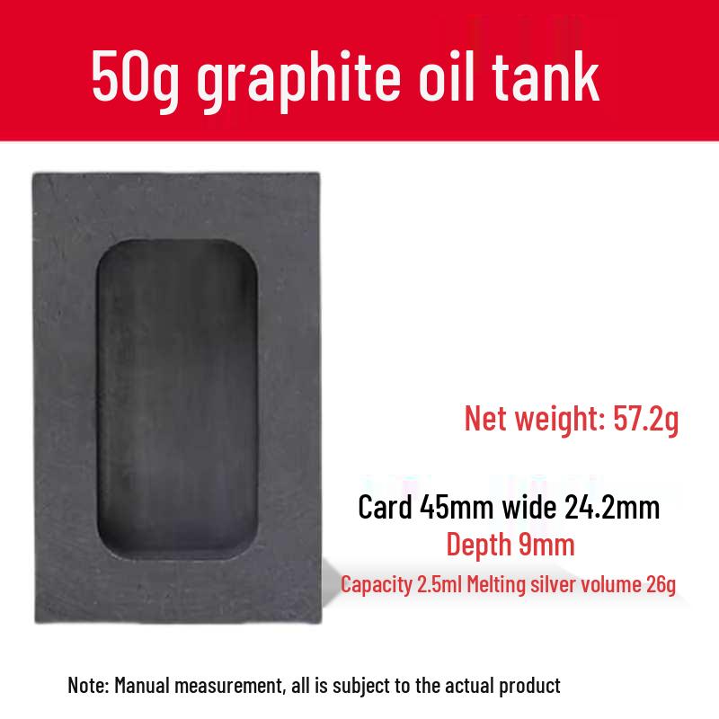1 Yuanbao Graphite Crucible for High-Temperature Melting of Gold and Silver, Durable Ingot Mold for Casting and Refining Gold and Silver.