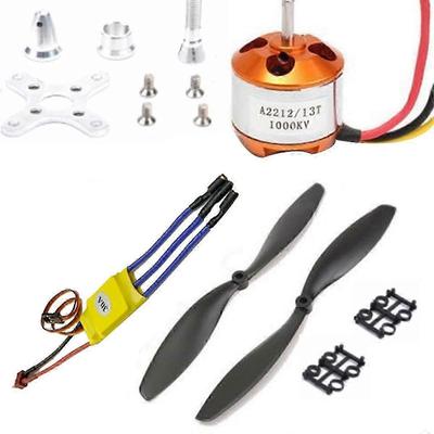 Бесколлекторный двигатель RC 2212 1000KV + Электронный регулятор скорости ESC 30A + Комплект пропеллеров 1045 для RC Мультикоптера 26-27s