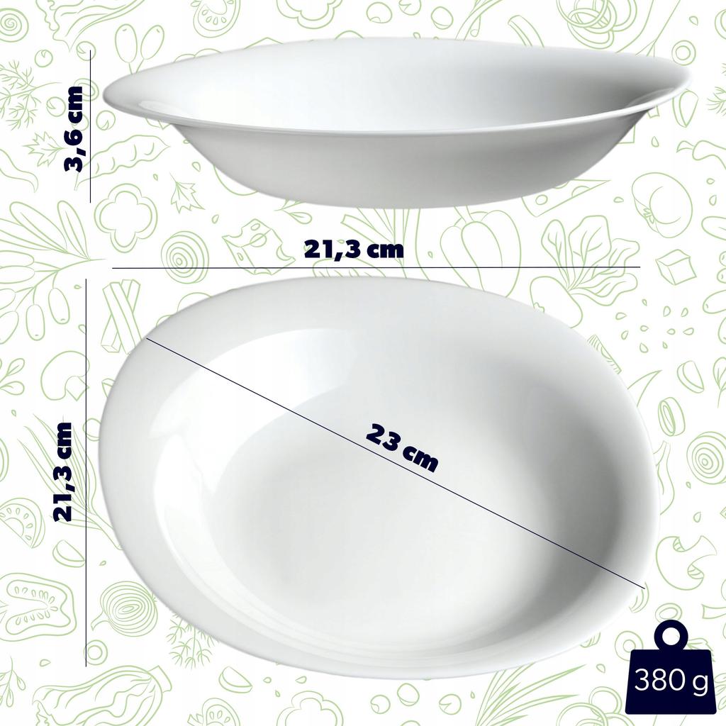 KADAX Deep Dinner Plate 23cm White