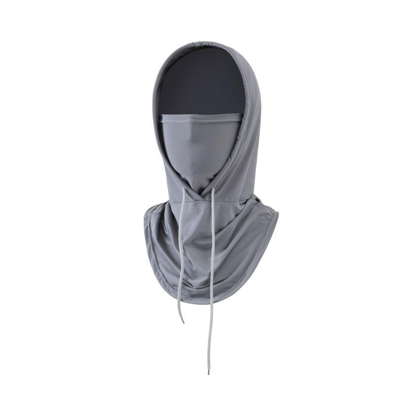 Ice Silk Neck Gaiter with Face Cover, UV Protection Full Face Cycling Headgear for Men