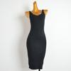 Spring & Fall Pure Color Pairs V Neck Sleeveless Camisole Knitting Dress Women's Clothing Silm Inner Match Mid-Length Bodycon Dress