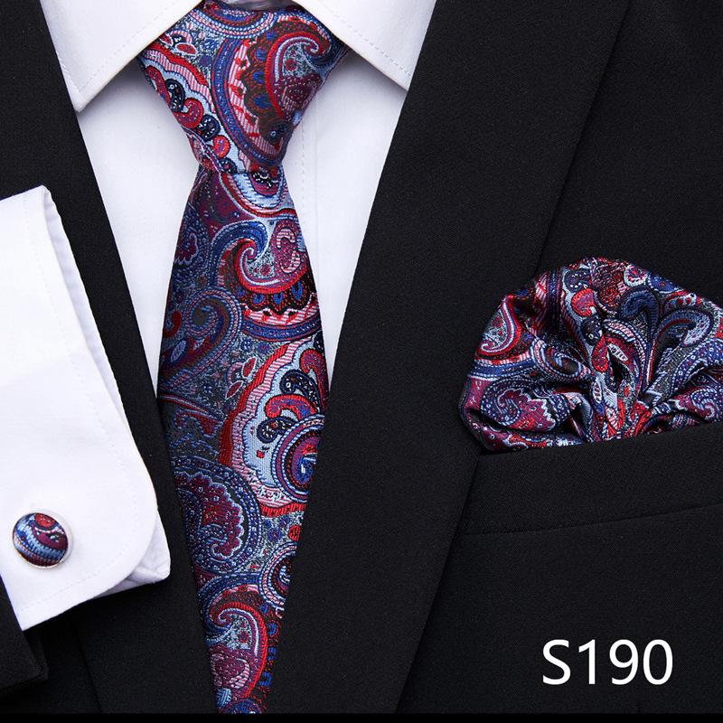 Корейская версия повседневного цветочного жаккарда 7,5 см повседневный галстук карман полотенце запонки комплект мужской цветочный галстук