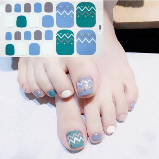 Heart Moon Smile Waterproof Toe Nail Sticker Full Cover Decal Adhesive Wrap