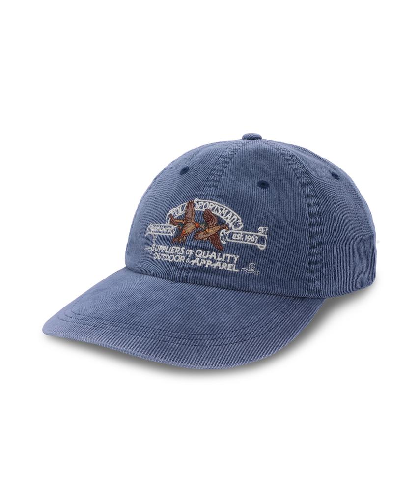POLO RALPH LAUREN Кепка Polo Sportsman из вельвета - Темно-синяя