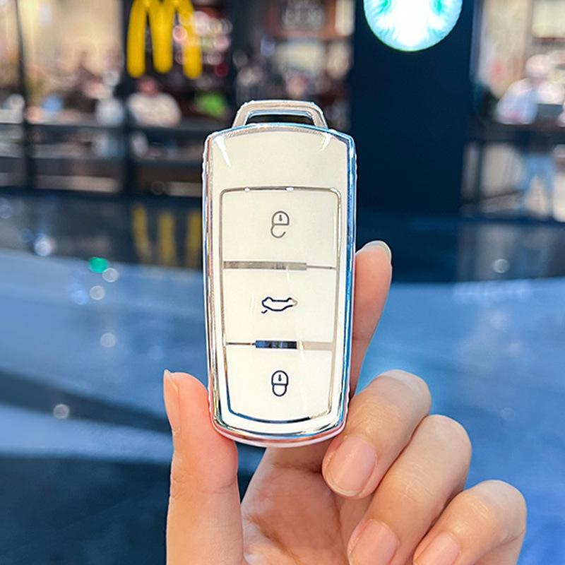 Чехол для ключа Volkswagen Magotan B7/CC: Премиальная оболочка-застежка для моделей 2013/15/16, Унисекс автомобильный аксессуар
