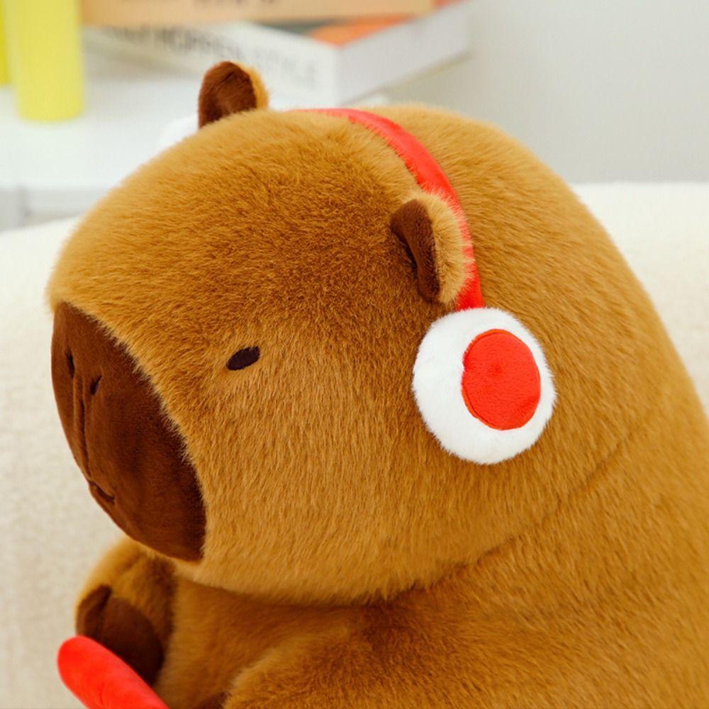 Мягкая игрушка капибара с имитацией, красный конверт, мягкая кукла капибара, плюшевая кукла капибара, рождественская игрушка