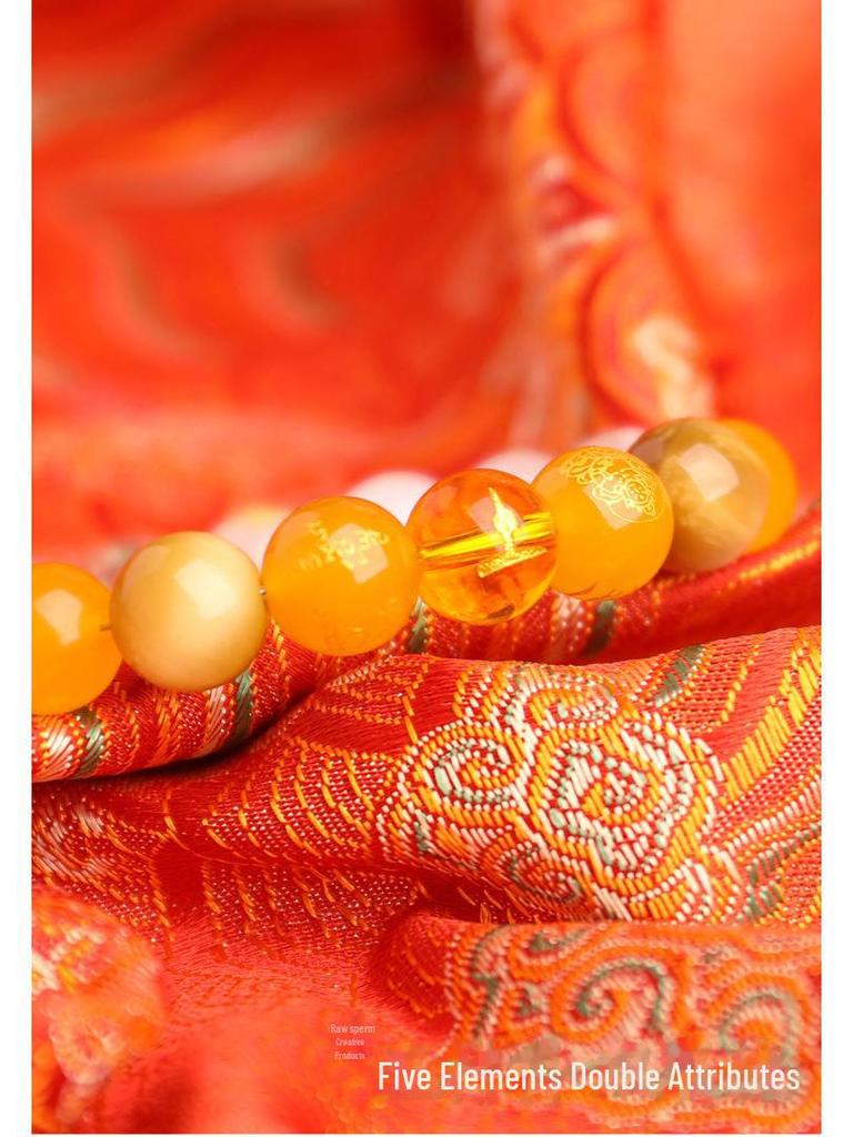 Двойной элемент Вода и Дерево Пятисторонний Бог Богатства Благоприятный Кристалл Браслет для Мужчин и Женщин