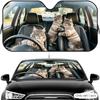 Maine Coon Driving Sun Visor Reusable Aluminum Foil Car Windshield Sun Visor UV Protector Heat Insulation Cover Shade