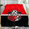 1PC Soccer Team Crest Design Printed Soft Flannel Blanket Throw for Adult Bedroom Living Room Sofa Camping Travel Fan gifts Christmas Gifts