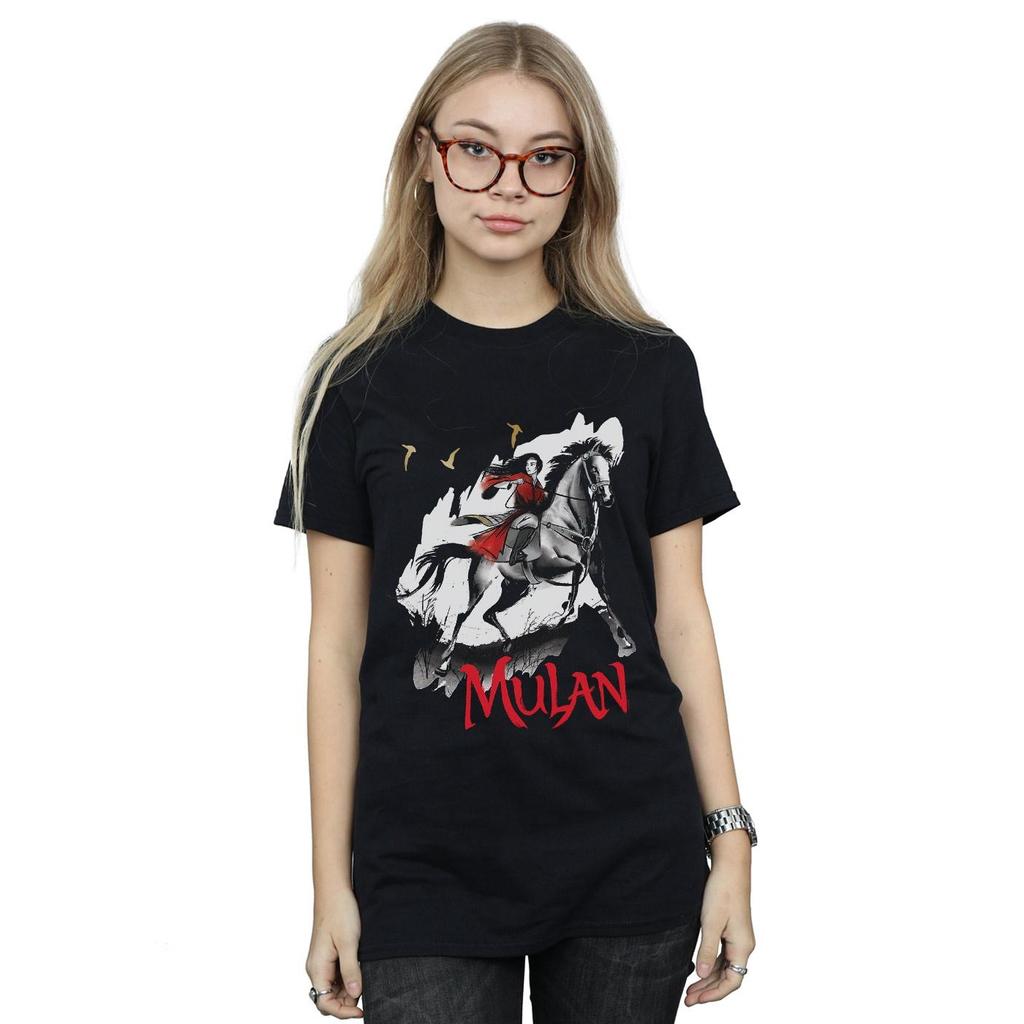 Disney Womens/Ladies Mulan Movie Stride Cotton Boyfriend T-Shirt