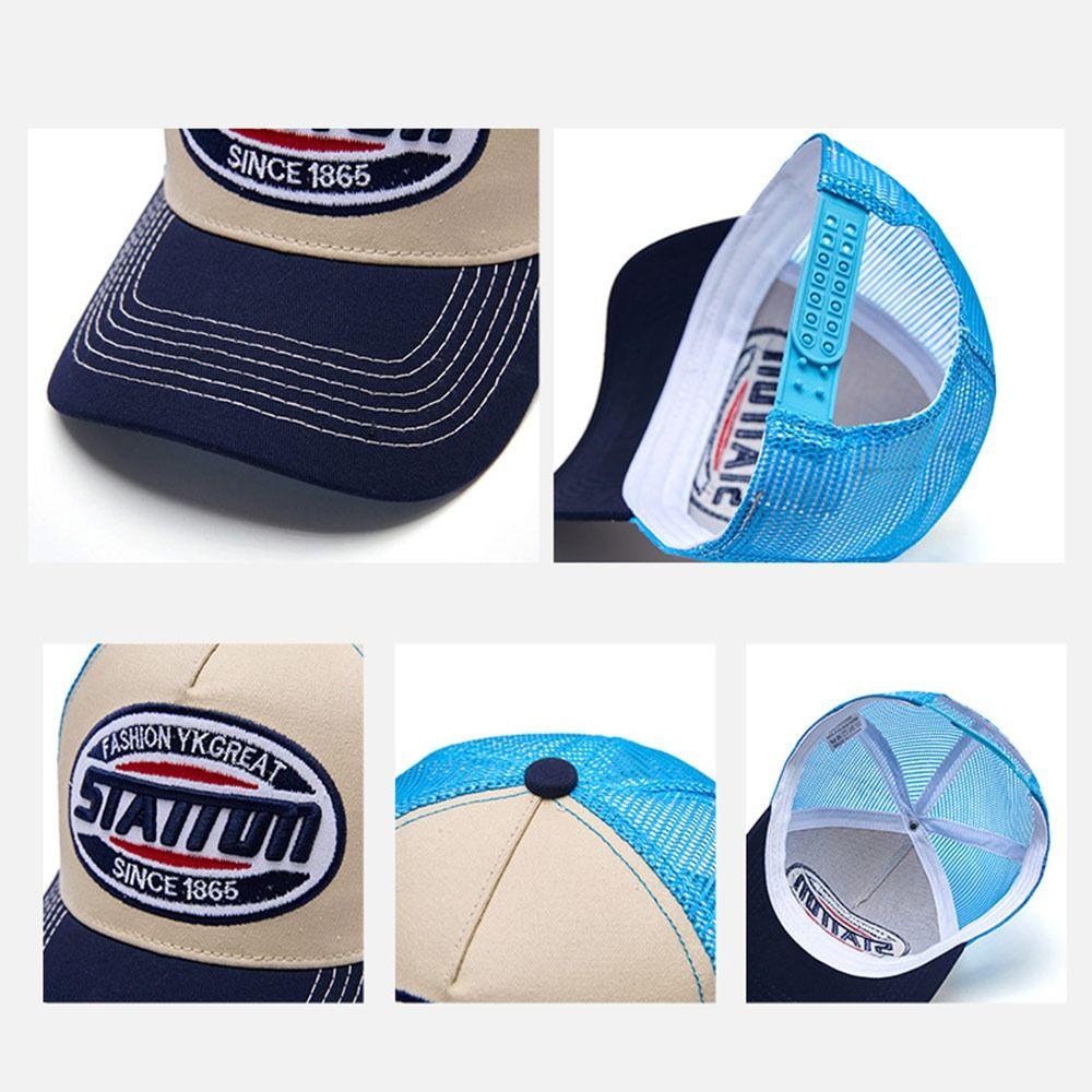 Breathable Baseball Cap Mesh Trucker Hat Streetwear Sun Hat for Men Women