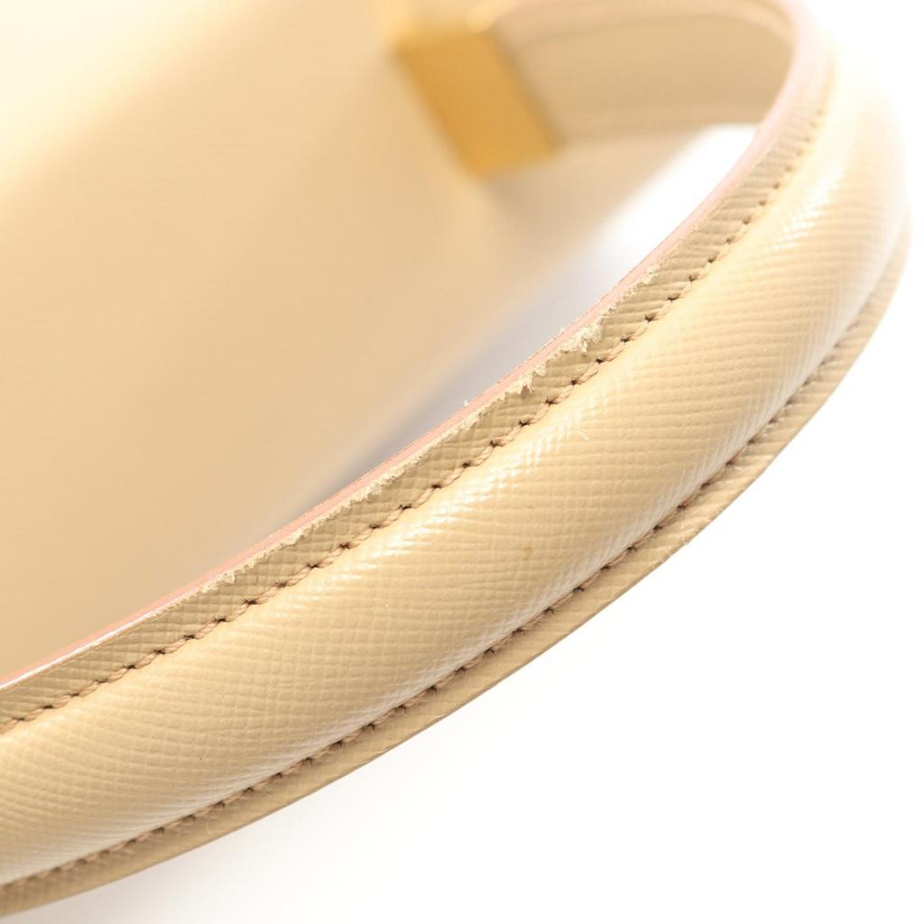 Used Salvatore Ferragamo Gancini Handbag leather Beige Used Women