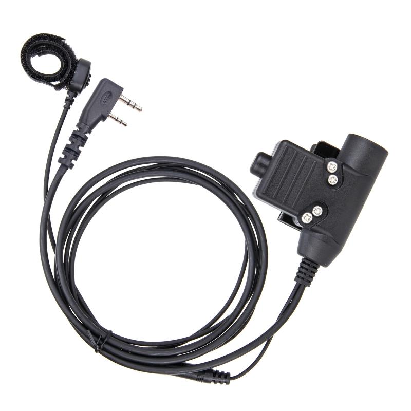 U94 PTT Headset Adapter Kit Push to Talk Adapter Connector with Cable Tie for UV?5R/BF?888S/TK?3107