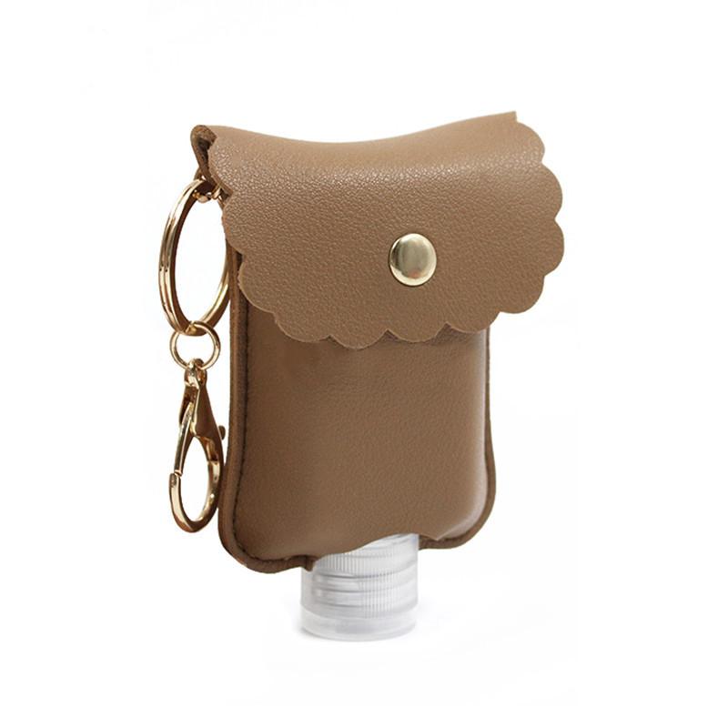 60 мл портативный дезинфицирующий гель для рук с кобурой-брелком, бутылка для путешествий, многоразовая пластиковая бутылка для спирта/дезинфицирующего средства для рук, безопасность