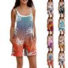 Rompers For Women Summer Casual Sleeveless Overall Comfy Loose Spaghetti Strap Romper Fashion Jumpsuit With Pockets