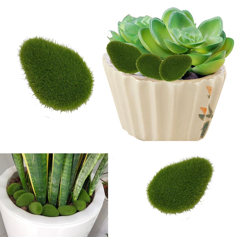 Имитация Растения DIY Украшение Креативные Поделки Для Сада и Рукоделия 30шт Искусственный Мох Камни Зеленый Искусственный Камень