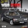 Масштаб 1/24 Mercedes Benz W140 320SEL Классический лимузин Сплав Литой Модель автомобиля Звук и свет Украшение для стола Подарок для друга Презент