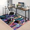 1pc Office Carpet Chair Mats Harley Quinn: Colorful Chaos Perfect for Office Chairs, Living Rooms, Or Bedrooms,Polyester Carpet.HDT159
