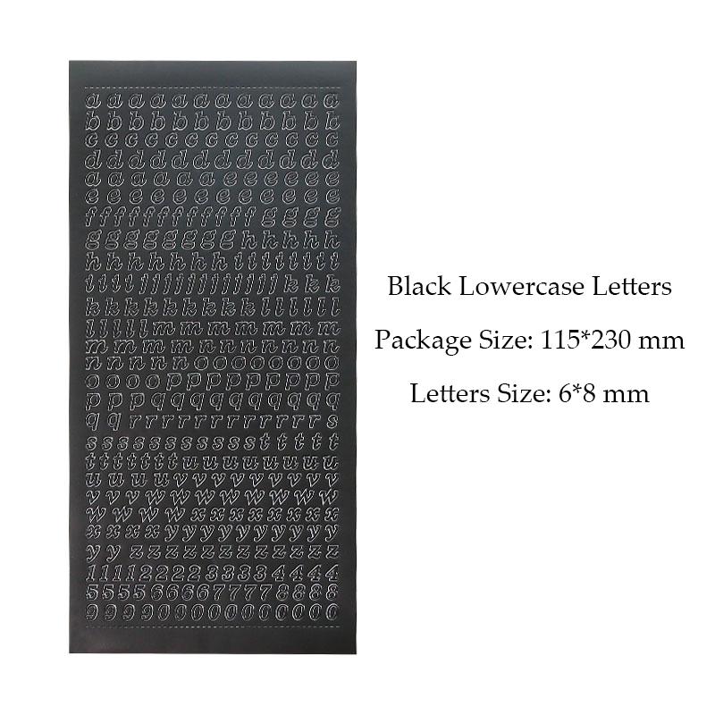 1 лист ПВХ водонепроницаемые прочные корейские золотые, серебряные наклейки с английскими буквами для украшения фотоальбомов