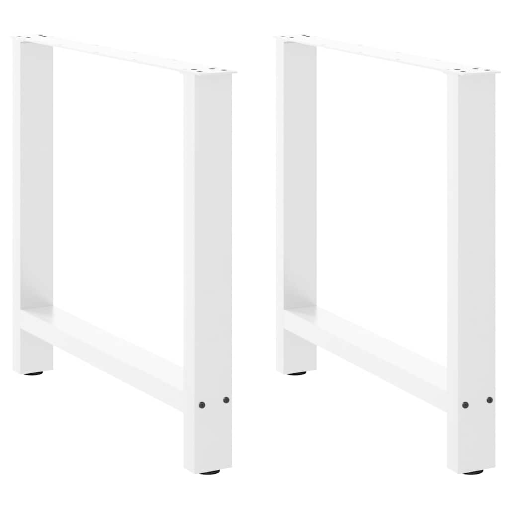 Vidaxl Nogi Do Stolika Kawowego, Białe, 2 Szt., 80X(72-73) Cm, Stal