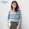 Женский вязаный топ Komunboca в полоску с длинным рукавом из лиоцелла Tencel