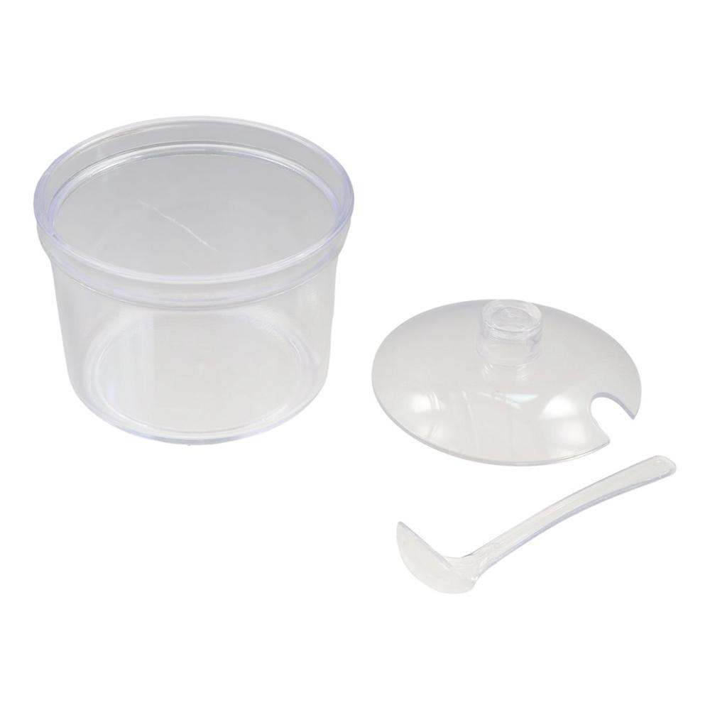 Anti-fall Acrylic Sugar Bowl Transparent Condiment Container Durable Seasoning Jar  Dining Table
