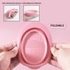 3pcs Makeup Brush Cleaning Tool, Silicone Brush Cleaner Pad Foldable Portable Cleaning Bowl For Makeup Brushes