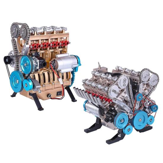 Модель двигателя автомобиля с цилиндром, модель двигателя V8 из смолы, ручная работа, модель двигателя автомобиля с 4 цилиндрами, настольный блок двигателя, украшение, подарок для автолюбителей