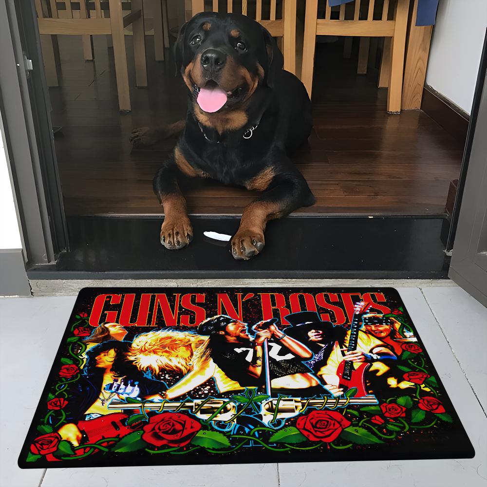 Группа Guns n'roses ретро Коврики для комнаты Моющиеся Нескользящие Коврик для зоны дивана и кресел в гостиной Кухня Альфомбра