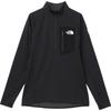 The North Face Expedition Dry Dot Zip High Long Sleeve Size M T-Shirt, Unisex, Black,