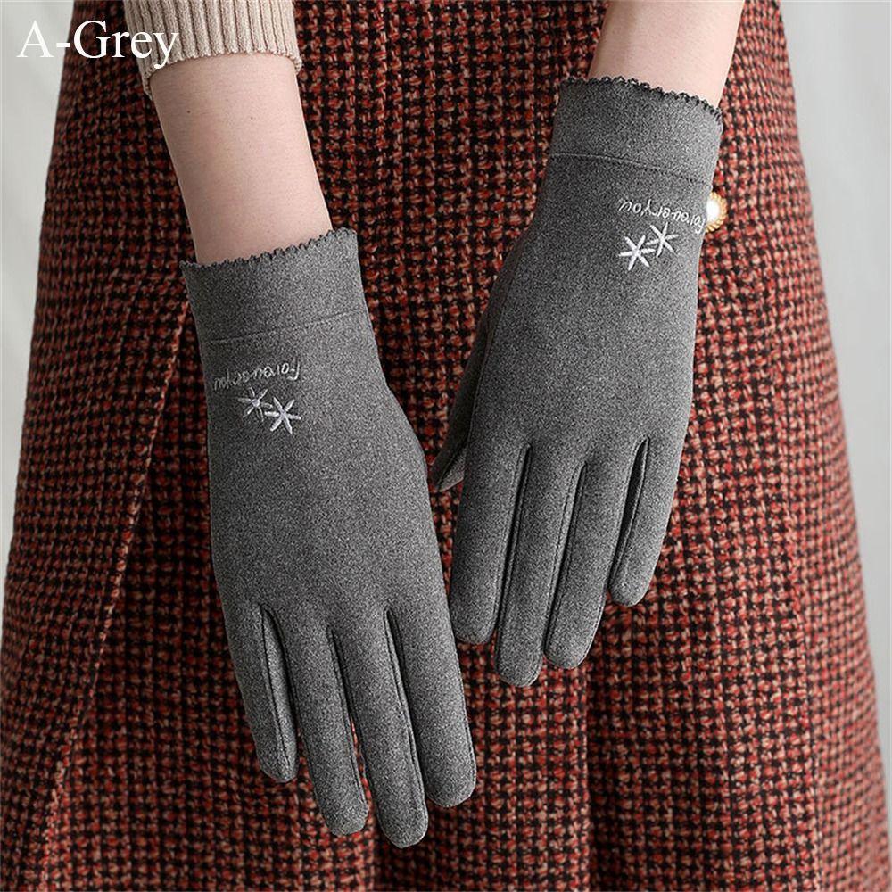 Touch Screen Warm Gloves Thickened Cycling Driving Gloves Daily Mittens  Men Women