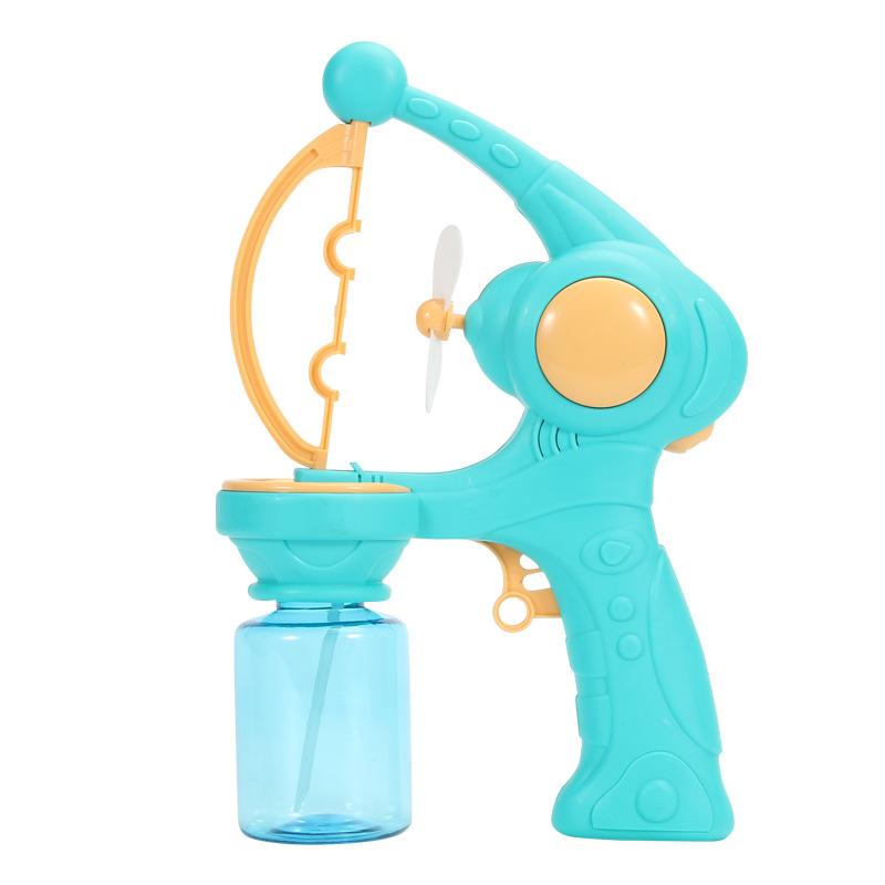 Детский электрический пистолет для мыльных пузырей Angel Bubble Bubble Toys Автоматическая многоотверстийная мыльная машина с вентилятором