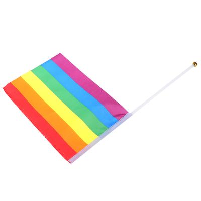 5X Радужный ручной развевающийся флаг Гей-прайд Лесбийский мир ЛГБТ-баннер Фестиваль