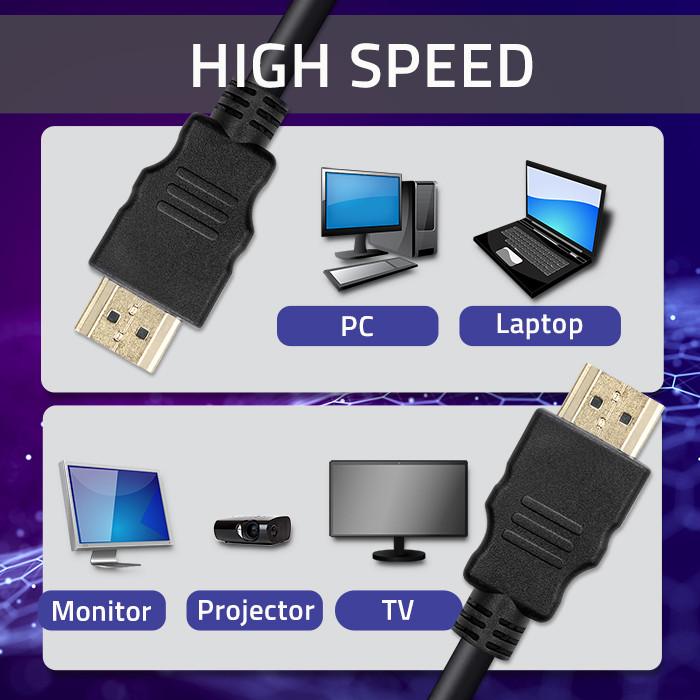 Qoltec Kabel HDMI v1.4 | High speed | 4K | 30Hz| 30AWG | GOLD | 2m