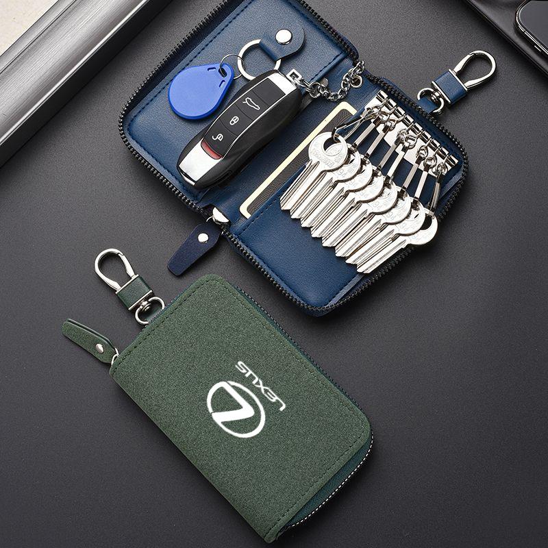 Leather Car Key Bag Cover Case Coin Wallet for Lexus RX330 IS250 Ct200h ES300h RX350 IS300h NX300h GS300 ES350 Auto Accessories