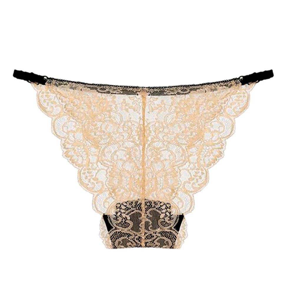 Стринги с цветочным принтом для женщин, кружевное нижнее белье с низкой посадкой для женщин, очаровательные бесшовные трусики танга с Y-образной спинкой, подарок на День святого Валентина