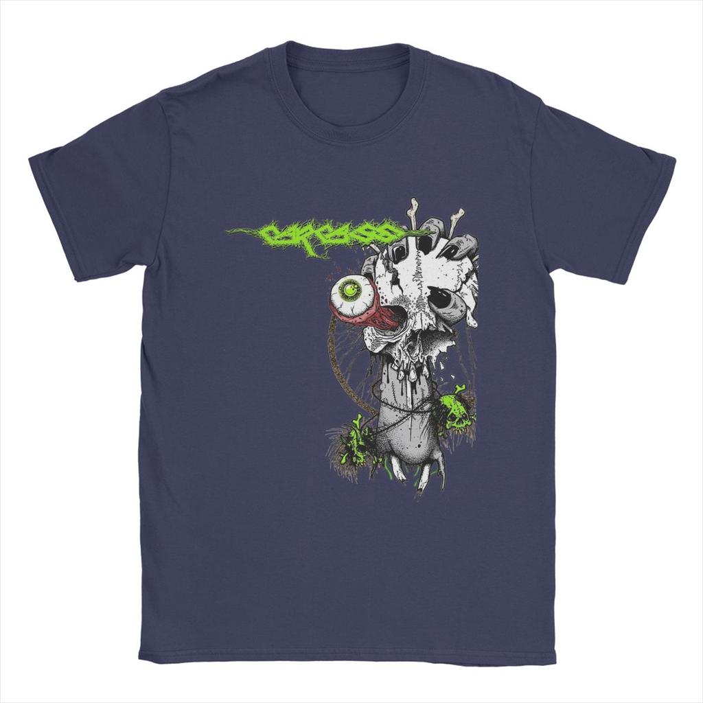 Men's T-Shirts Carcass Funny Pure Cotton Tee Shirt Short Sleeve T Shirts Round Neck Clothes 4XL 5XL