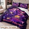 Custom Name Text 3Pcs Bedding Set Poppy Playtime Duvet Cover And Two Pillowcases