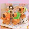 Frog Hat Orange Capybara With Backpack Plush Keychain Toy Decoration Pendant