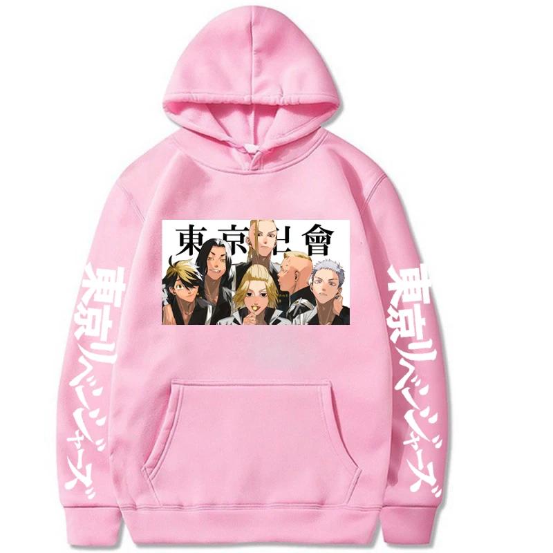 Аниме Токийские мстители Майки Принтованная Худи Осенний Флис Удобные Толстовки Большого Размера Свитшот Харадзюку Уличная одежда